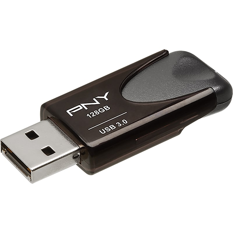 PNY Turbo Attache 4 128GB USB 3.0 Type A Flash Drive, Black (P-FD128TBAT4-GE) image 1