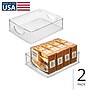 iDESIGN Small Stackable Plastic Storage Bin, Clear, 2/Pack (27995M2)~#|#~65C3CC27-7553-48AA-BCA26923CFFF58F6_sc7