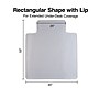 Staples Carpet Chair Mat with Lip, 45" x 53'', High-Pile, Clear (20362-CC)~#|#~65CF3ED2-EFEE-4DBB-B3C9C8AFCE8AA68D_sc7