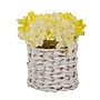 National Tree Company 10" Light Yellow Hydrangea Bouquet in White Basket (MT81-1326GLYW-1)~#|#~65D06C01-BB71-4D16-9AC1CEF43697B95D_sc7