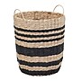 Household Essentials Cattail and Paper Pillar Basket with Integrated Handles, Natural/Black (HHML-6725)~#|#~65D2E3B0-82FF-48D1-A909D2EEF3E2E437_sc7