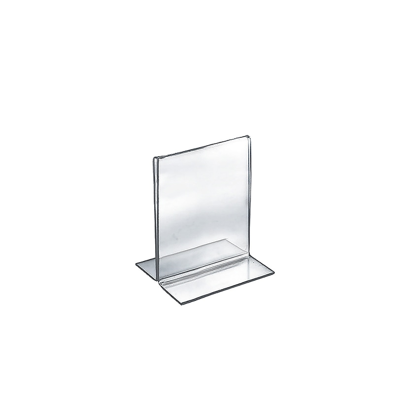 Azar Sign Holders, 5" x 7", Vertical, Tabletop, Clear Acrylic, 10/Pack (152722) image 1
