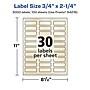 Avery Pearlized Ivory Rectangle Multipurpose Labels, .75" x 2.25", Ivory, 3000/Box (94216)~#|#~65D80B7A-D5D8-49A9-A8BA63E3DDA9B2AD_sc7