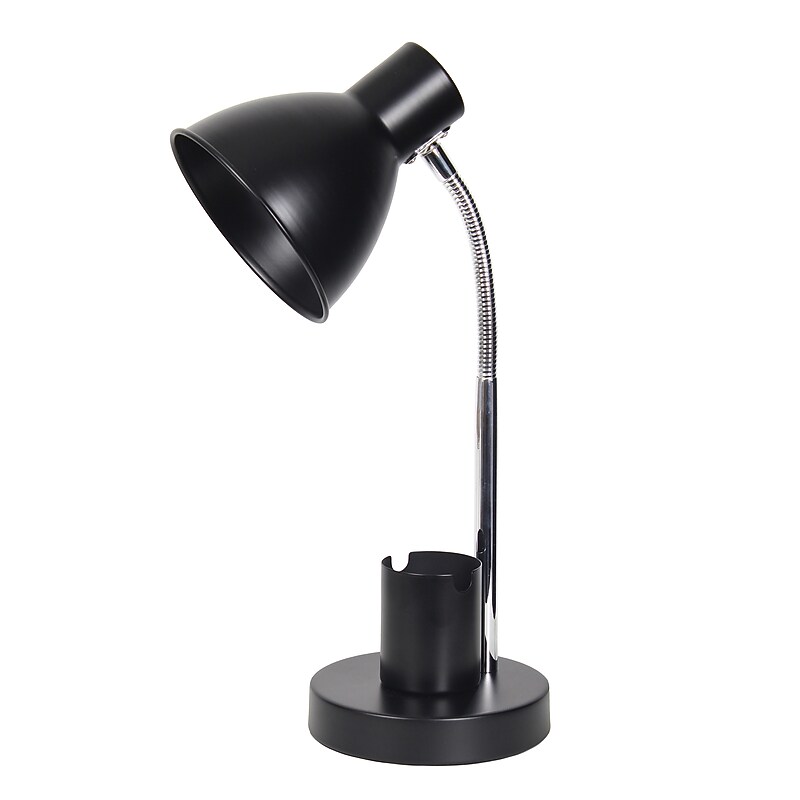 Simple Designs Sleek Essentials LED Desk Lamp, 16.22", Black (LD1076-BLK) image 1