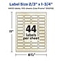 Avery Pearlized Ivory Rectangle Multipurpose Labels, 2/3" x 1-3/4", Ivory, 4400/Box (94209)~#|#~65DA82EB-CD92-4996-86C8F71E4EA40659_sc7