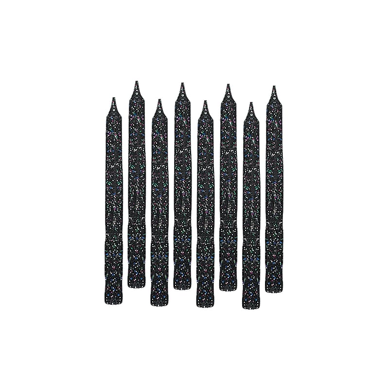 Party City Glitter Spiral Birthday Candles, Black, 24/Pack (AM170434) image 1