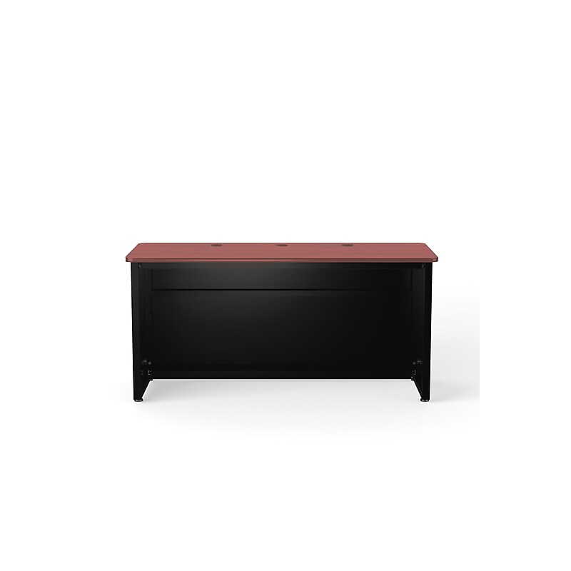 VersaDesk 60"W Enclosed Versa Classroom Desk, Cherry/Black (CD6024-BC) image 1