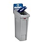 Rubbermaid Slim Jim Single-Stream Recycling Station, 23 Gallon, Gray/Blue (2185055)~#|#~65E4D98C-6E4A-4D32-B2CF46180A5B7D4C_sc7