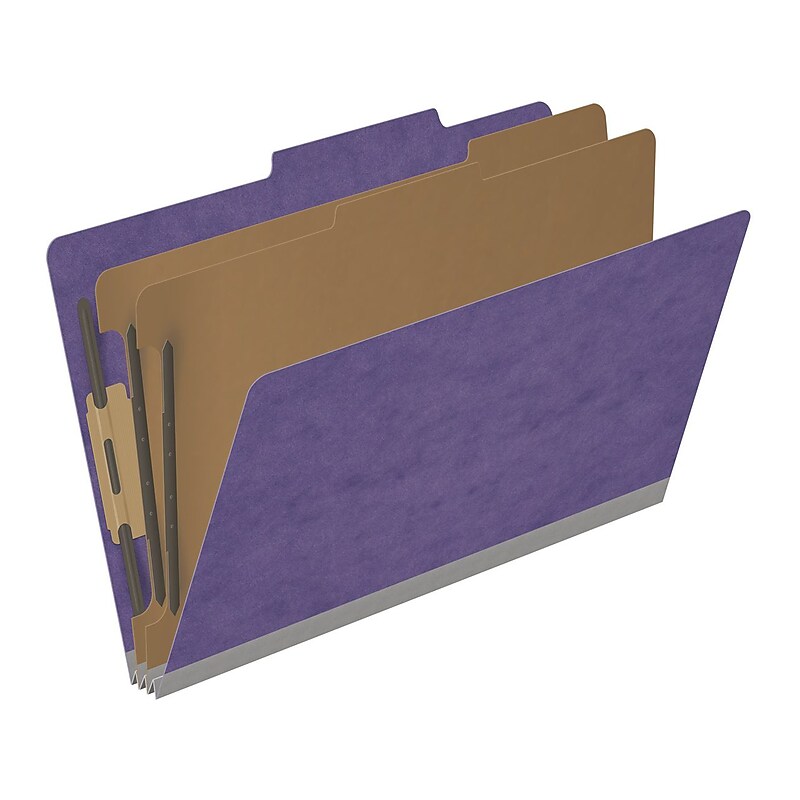 Medical Arts Press Pressboard Classification Folder, 2 Dividers, 2" Expansion, Legal Size, Purple, 10/Box (DV-T52-26-3PRP) image 1