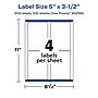 Avery Laser/Inkjet Rectangle Multipurpose Labels, 5" x 3-1/2", Clear, 400/Box (94256)~#|#~65E556CC-B162-48AA-82F6772005E86480_sc7