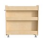 Flash Furniture Bright Beginnings Mobile 9-Section Storage Cart, 31.75"H x 33"W x 15.75"D, Natural Birch Plywood~#|#~65E5684C-9499-47BF-AD8A7E013FD256CD_sc7