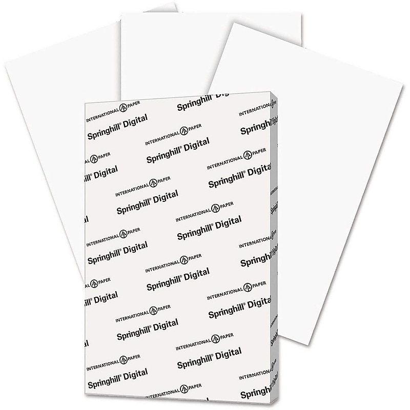 Springhill Digital Index 90 lb Cardstock Paper, 8.5" x 11", White, 250 Sheets/Pack (SGH015110) image 1