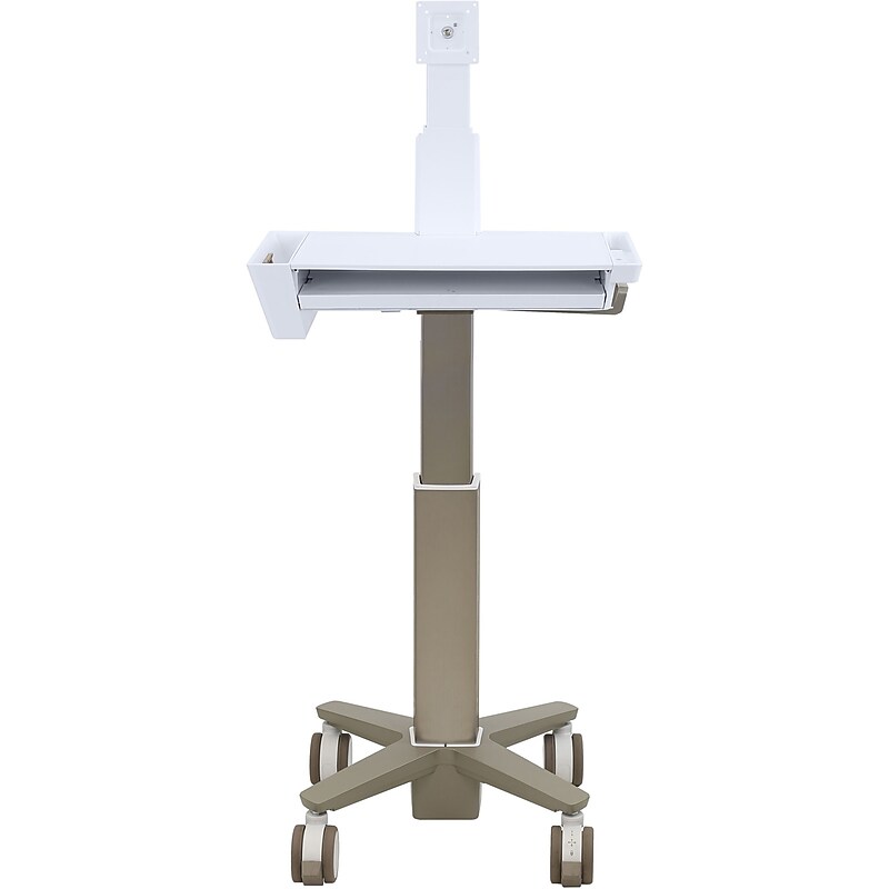 Ergotron CareFit Slim 2.0 Aluminum Mobile LCD Medical Cart, White/Warm Gray (C5035000) image 1