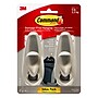 Command Large Hook, 5 lb., Brushed Nickel, 2 Hooks, 4 Strips/Pack (FC13-BN-2ES)~#|#~65F52A86-5A09-4E7D-8DC4681D454F5EEE_sc7