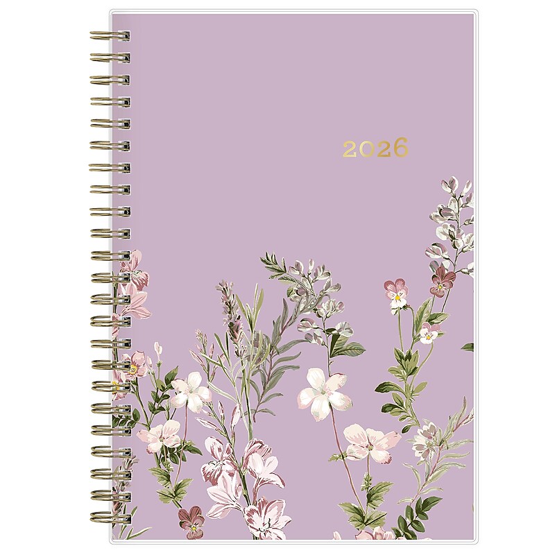 2026 Blue Sky Nevaeh Purple 5" x 8" Calendar Year Weekly & Monthly Planner, Faux Leather Cover (156216) image 1