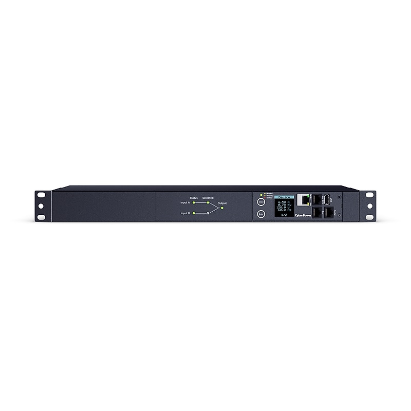CyberPower 100-120 Switched Power Distribution Unit, 10-Outlet, 1U Rack Mount, Black (PDU44001) image 1