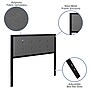 Flash Furniture Bristol Full Polyester Upholstered Tufted Headboard, 54.5"W x 2"D x 47"H, Dark Gray (HGHB1725FDG)~#|#~66019CC5-6809-4A78-BD7C80ADE49C5174_sc7