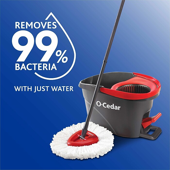 O‑Cedar EasyWring Spin Mop & Bucket System with Foot Pedal and