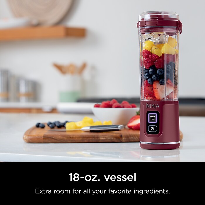Ninja Blast Portable 18 oz. Blender, Cranberry Red (BC151CR) | Staples