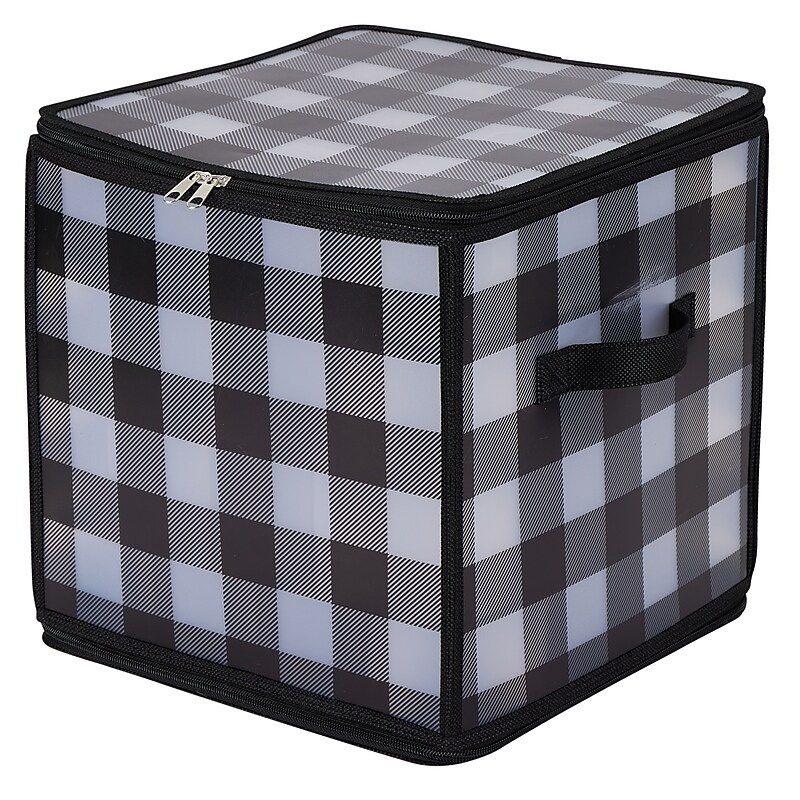 Organize It All Ornament Organizer with Lid, Buffalo Plaid (9002-BP) image 1