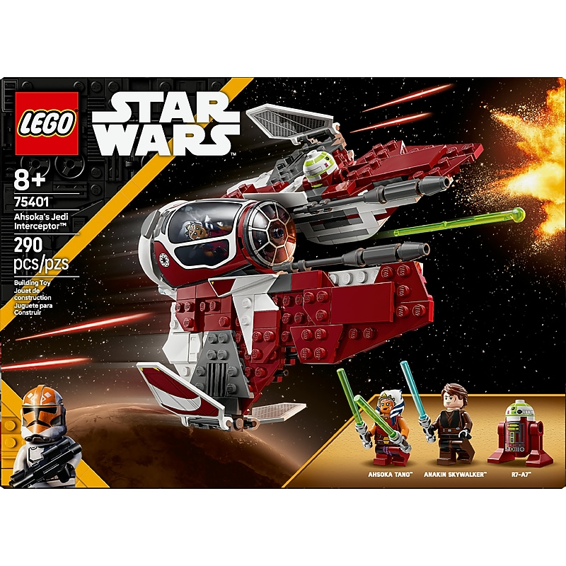 LEGO Star Wars: The Clone Wars Ahsoka's Jedi Interceptor Spaceship, 290 Pieces (75401) image 1