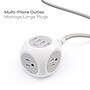 360 Electrical PowerBall 24W 3-Outlet 4-USB-A Port Braided Charging Hub, 6', Luna Gray (3E0780-WLG6NA)~#|#~660A8CBA-F9E0-400E-B566C37F544E8F56_sc7