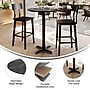 Flash Furniture TopGuard 31.25" Round Wood Dining Table with X-Base, Black Faux Marble/Black Base (STRD31BMAT2222B)~#|#~660F21E3-E1FE-41E7-A41A288527A529FF_sc7