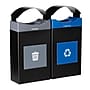 Commercial Zone Avante Series Polyethylene Dual-Stream Trash and Recycling Center, 60 Gallon, Black (787208MSA)~#|#~660F2CA0-7CE2-4B2C-B5D590415370B751_sc7