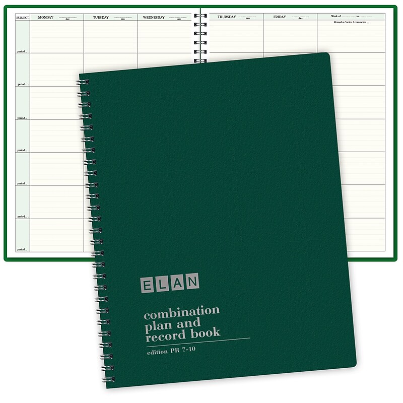 ELAN Undated Combination Plan and Record Book, 8.5" x 11", 30/Pack (PR7-10-CP) image 1