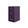 Space Solutions SOHO Organizer 3-Drawer Vertical File Cabinet, Letter Size, Lockable, Midnight Purple (25281)~#|#~6617DD6E-82C0-47F4-B1548E5ABF42AD41_sc7