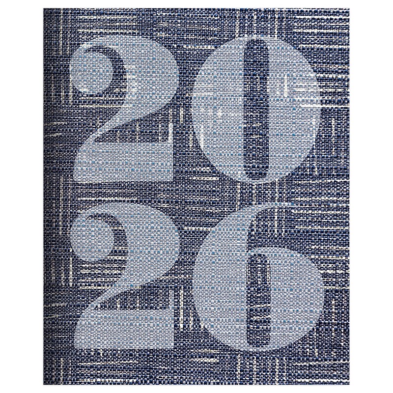 2026 TF Publishing Basket Weave 6.5" x 8" Monthly, Paperboard Cover, Blue (26-4200) image 1