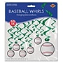 Beistle Baseball Whirls, Green/White, 3/Pack (53610)~#|#~661D5A68-E540-4EBF-9C2C1E1D8D4C6FB3_sc7