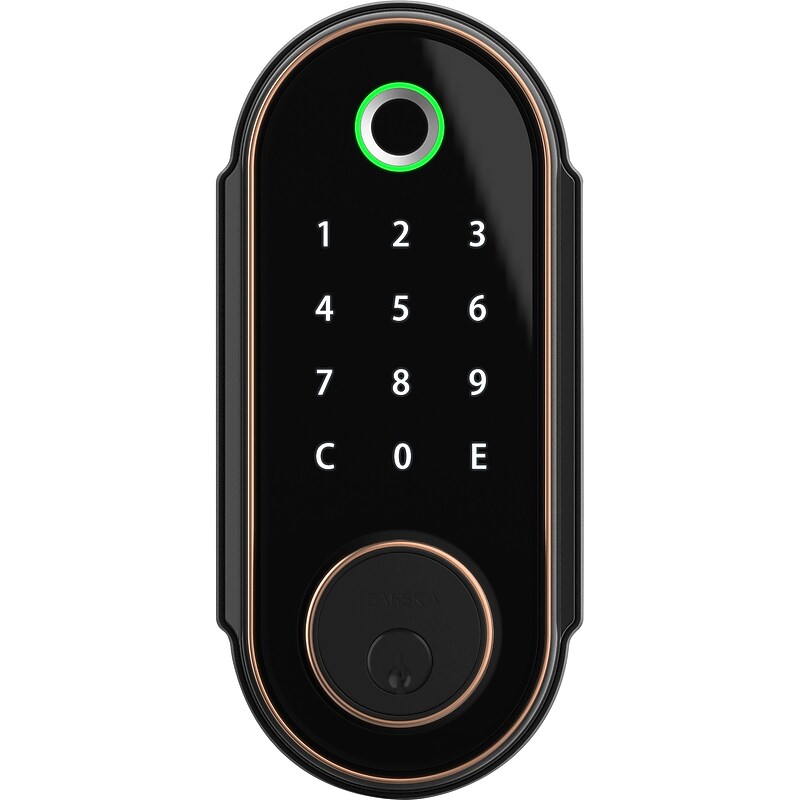 Barska EA13580 Commercial Entrance Keypad Biometric Fingerprint Lockset, Satin Nickel Finish image 1