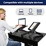 Uncaged Ergonomics WorkEZ Adjustable Aluminum Laptop Lap Desk Cooling Stand, Light Black (WELB)~#|#~662270FC-59E0-4739-BE6F9DE36DEEA7A0_sc7