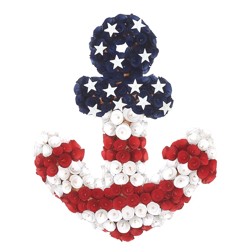 National Tree Company 20" Red, White and Blue Anchor Decoration (EG79-18B0364-1) image 1