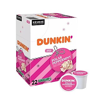 Dunkin' Polar Peppermint White Chocolate Coffee Keurig® K-Cup® Pods, Medium Roast (5000358858)