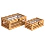 Storied Home Nestable Storage Boxes with Hinged Lids, Wicker, Natural, 2/Pack (EC1738)~#|#~662D9671-6BA5-4FB1-B2B7DAD93152CABD_sc7