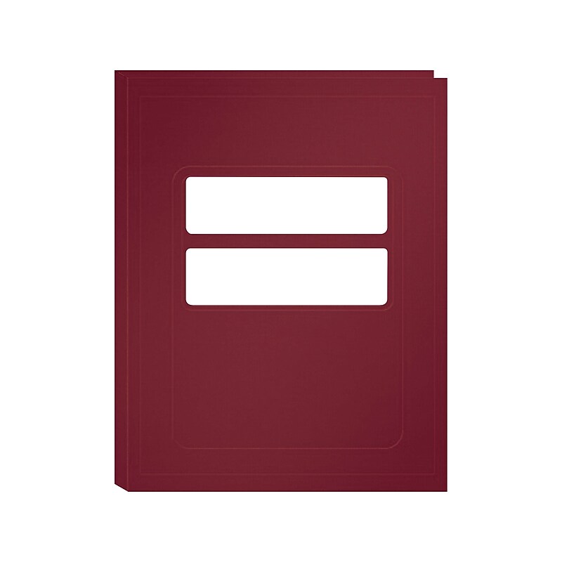 ComplyRight Double-Window Tax Presentation Folder, Burgundy, 50/Pack (FBU11) image 1