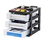 Iris 3-Compartment Stackable Desktop Storage Drawer, Black/Translucent White (116351)~#|#~663A91FC-FEDA-4BB1-A81F8690B1C6CF79_sc7