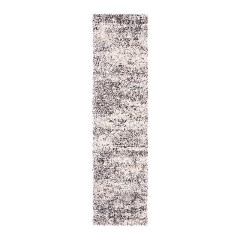Safavieh Berber Shag Collection 2' x 12' Runner Indoor Area Rug, Machine Made, Grey Blue/Cream (BER219G-212) image 1