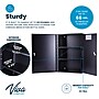 Viva Comfort Large Double Door Medicine Locking Secure Storage Medical Cabinet, 1.7 cu. ft., Black (ADIME999-03-BLK-MK)~#|#~663F817F-EEF7-45B2-9010A2AA86C45C84_sc7