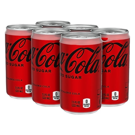 Save on Coca-Cola Zero Sugar Cola Soda Mini - 10 pk Order Online Delivery