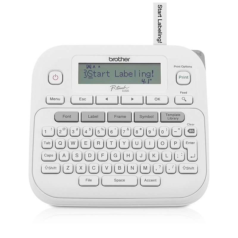 Brother P-touch Desktop Non-Thermal Label Maker, White (PT-D220) image 1