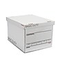 Staples 65% Recycled Corrugated File Box Lift Off Lid, Letter/Legal Size, White/Black, 10/Pack (23325011)~#|#~664B5F7F-2C7B-444D-926EFC3F11480459_sc7