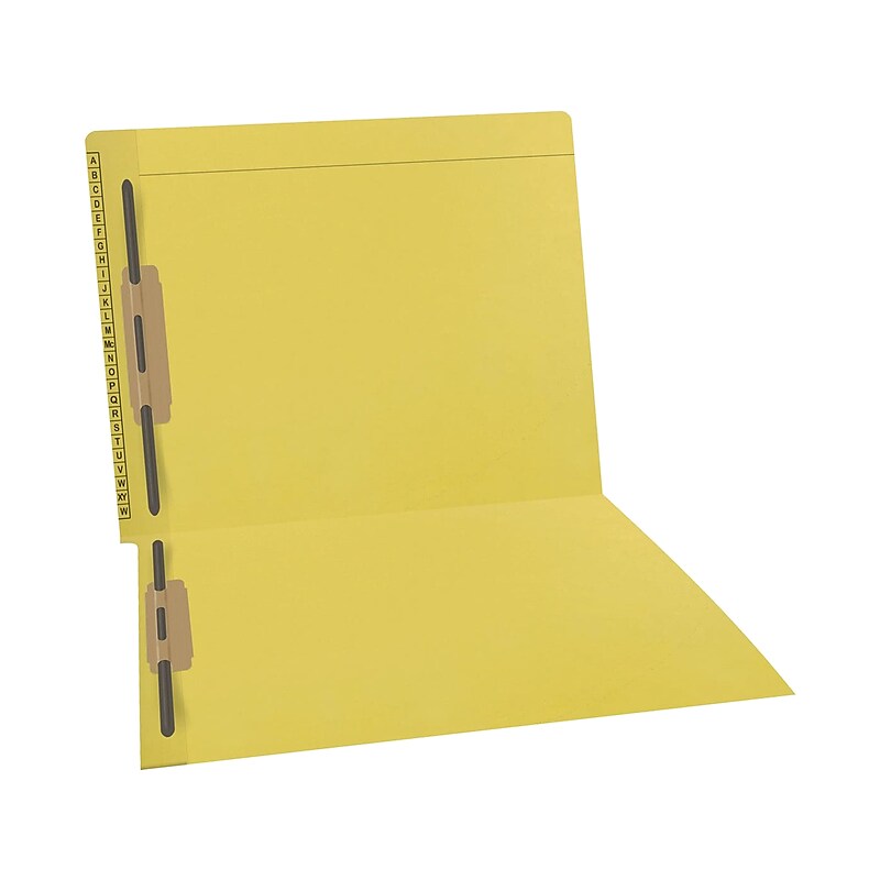 Medical Arts Press Kardex Reinforced End Tab File Folder, Straight Cut, Letter-Size, Yellow, 50/Box (F1180-YLW) image 1