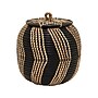 Storied Home Decorative Handwoven Rattan Storage Basket with Lid, NaturalBlack (AH1613)~#|#~66522D09-7011-46FE-9B408A1773273F7C_sc7