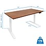 Mount-It! 55"W Electric Adjustable Standing Desk, Brown/White (MI-18062)~#|#~6655A6FA-FA09-448E-966DFE7AD93530B7_sc7