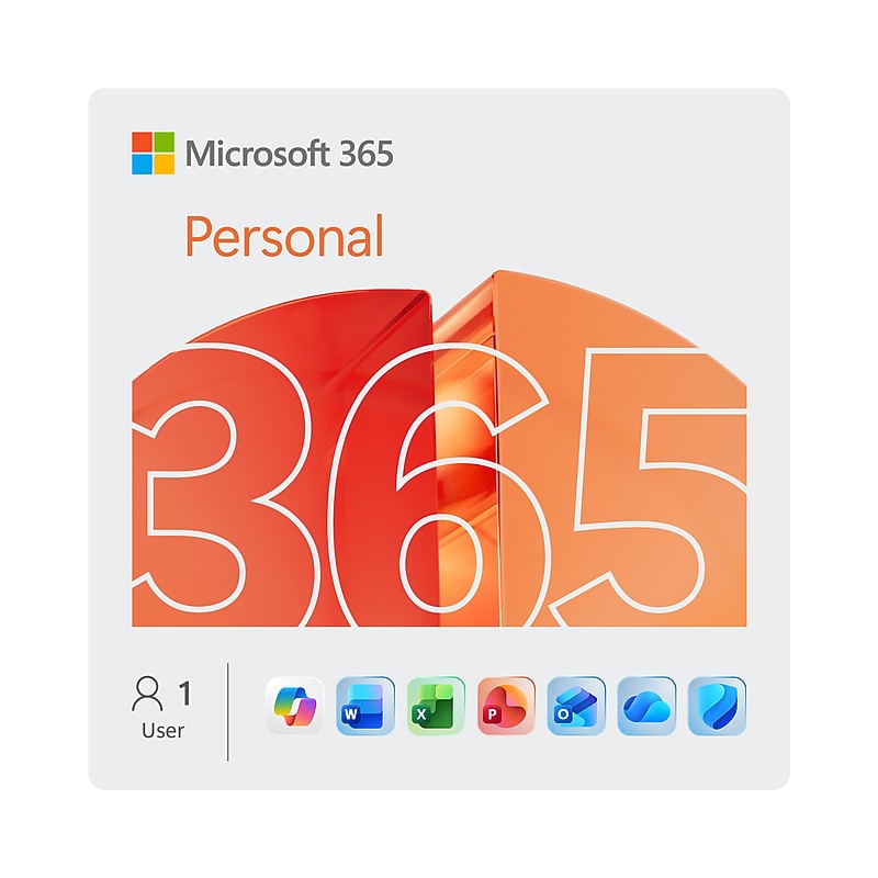 Microsoft 365 Personal 12-Month Subscription, 1 User, Download, PC/Mac, Download (EP2-32302) image 1