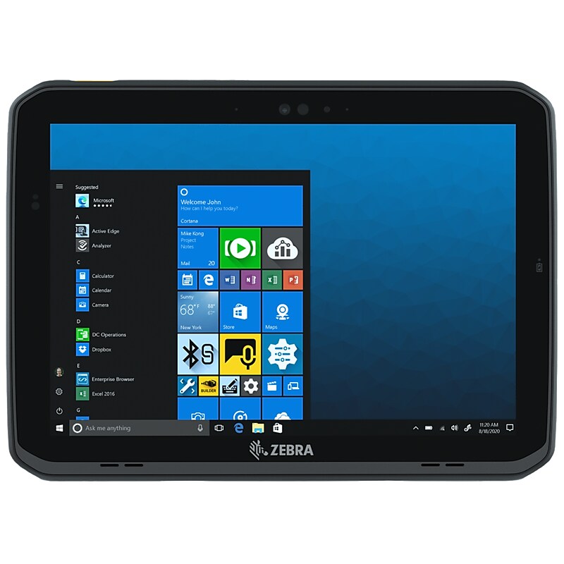 Zebra ET80 12" Tablet, Wi-Fi 6E, 128 GB, Windows 10 Pro, Black (ET80A-0P5A1-000) image 1