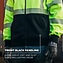 Ergodyne GloWear 8318BK High Visibility Long Sleeve Black Bottom Hooded Zip-Up Sweatshirt, ANSI Type R Class 3, Lime, 5XL~#|#~665E7400-B578-4A67-A6895B095E1F0409_sc7